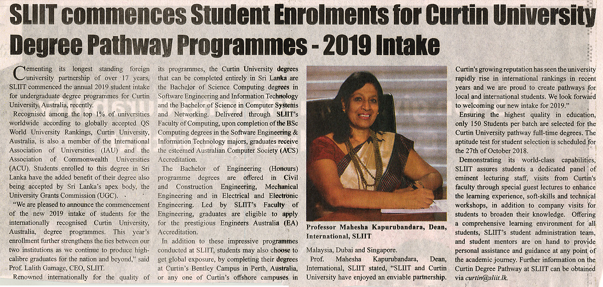 SLIIT-Commences-Student-Enrolments-for-Curtin-University-Degree-Pathway-Programmes-2019-Intake-Ceylon-Independant-21-10-2018