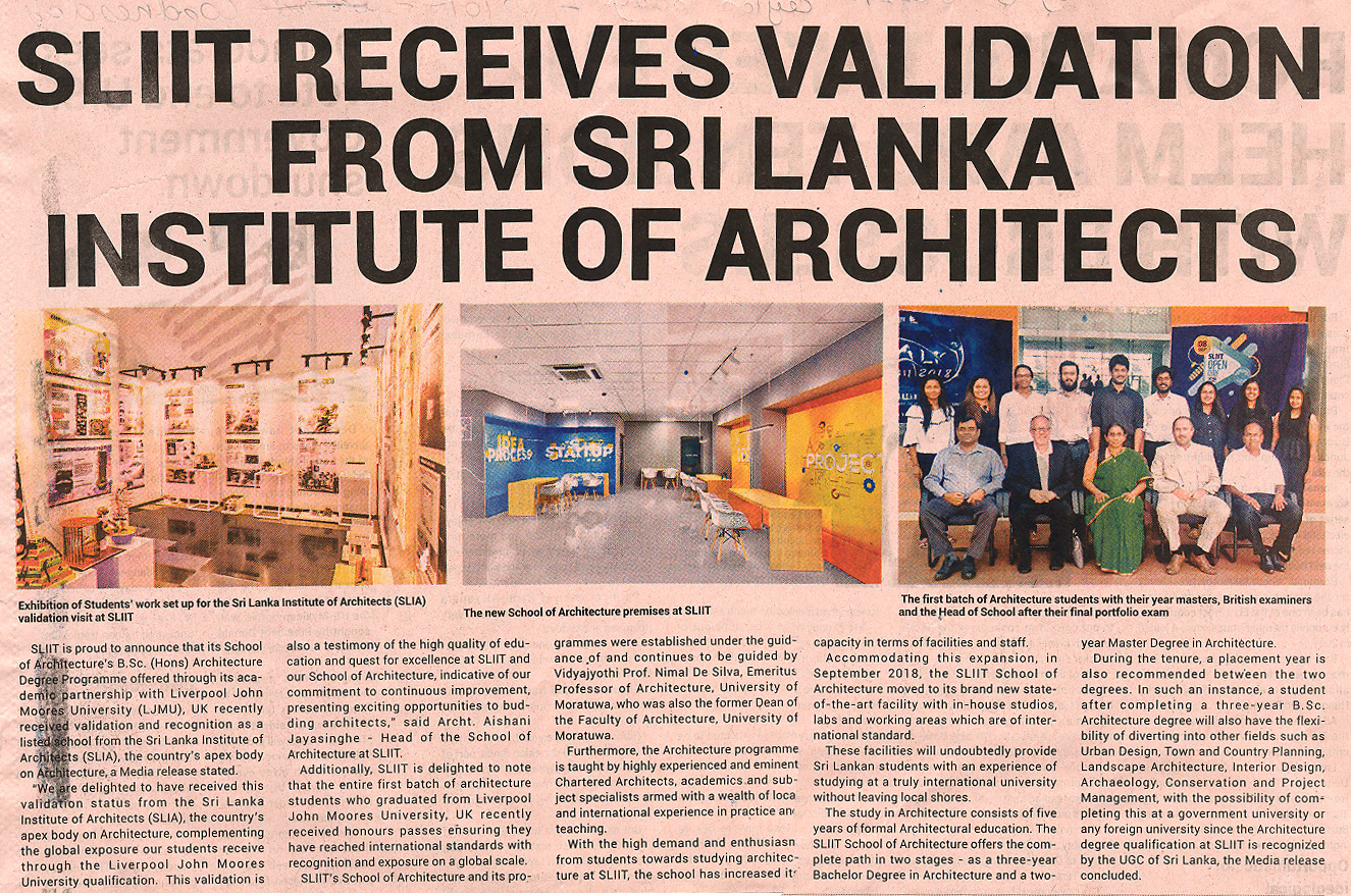 SLIIT-Receives-Validation-from-Sri-Lanka-Institute-of-Architects-Ceylon-Today-02-01-2019