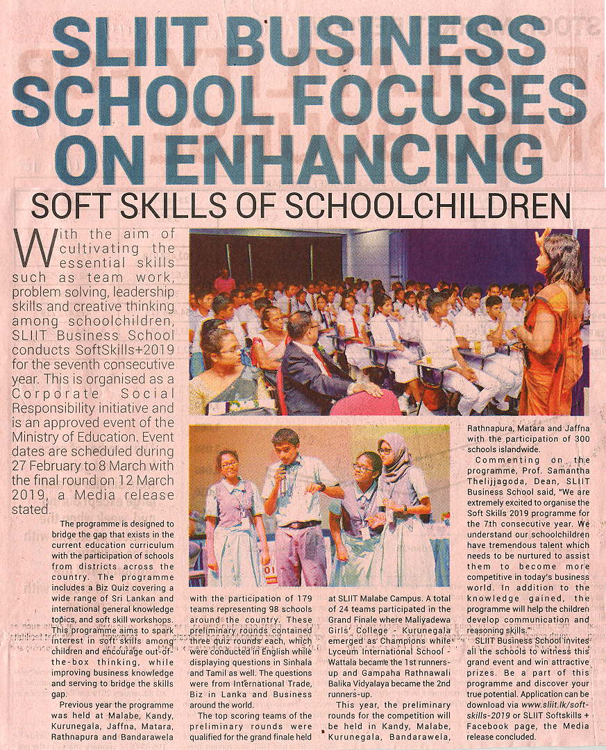 SLIIT-Business-School-Focuses-on-Enhancing-Soft-Skills-of-School-Children-Ceylon-Today-27-01-2019