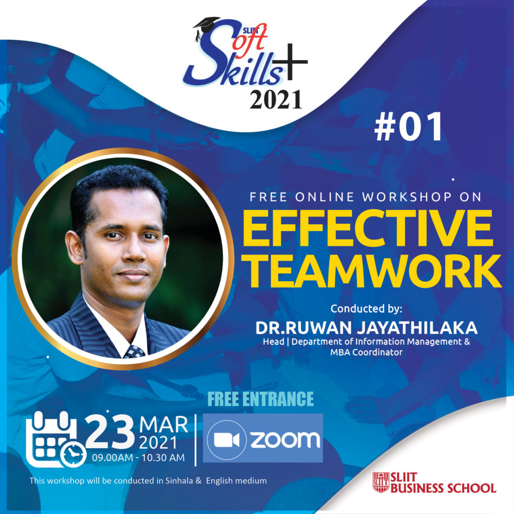 Join the 05th free online workshop on "Effective Teamwork" | SLIIT
