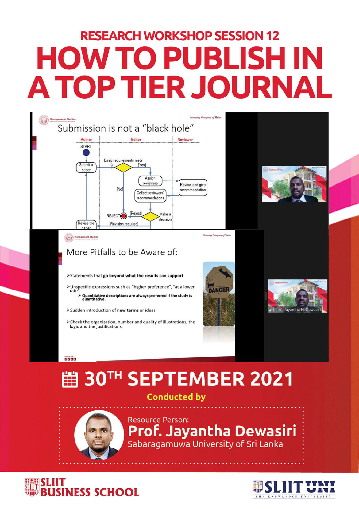 Research Session 12 "How to publish in a top tier journal" SLIIT