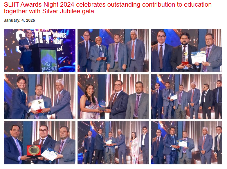 SLIIT Awards Night 2024 celebrates outstanding contribution to education together with Silver Jubilee gala