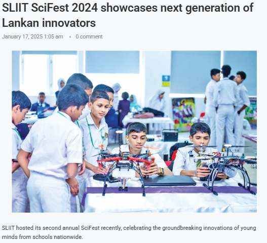 SLIIT SciFest 2024 showcases next generation of Lankan innovators