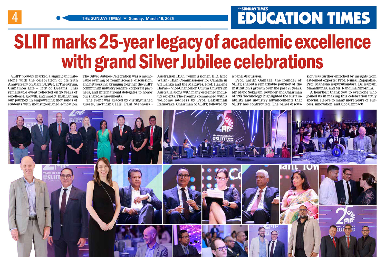 SLIIT marks 25-year legacy of academic excellence with grand Silver Jubilee celebrations